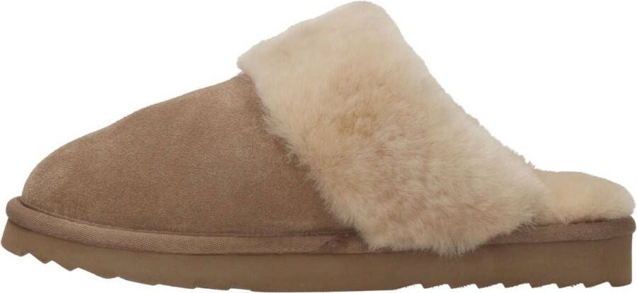 Warmbat Flurry Suede Dames Sloffen Camel