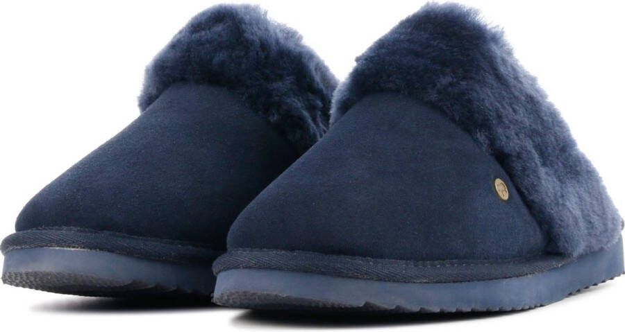 Warmbat Flurry Women Suede Dames Sloffen Donkerblauw