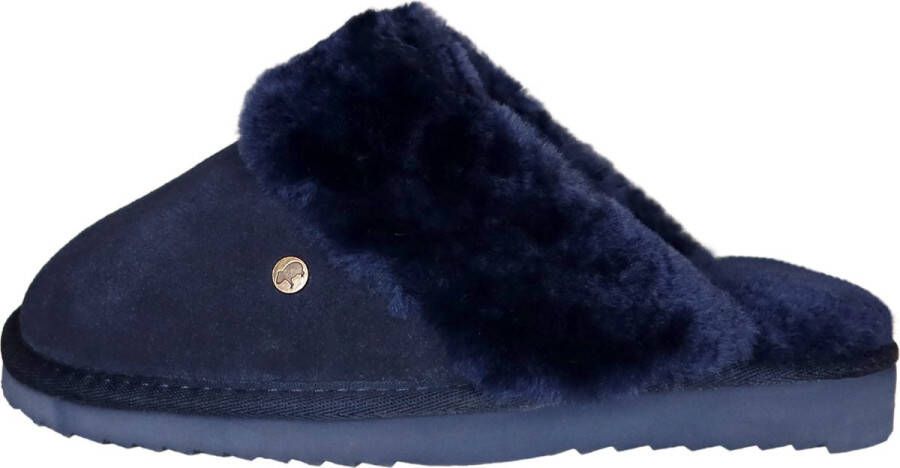 Warmbat Flurry Women Suede Dames Sloffen Donkerblauw