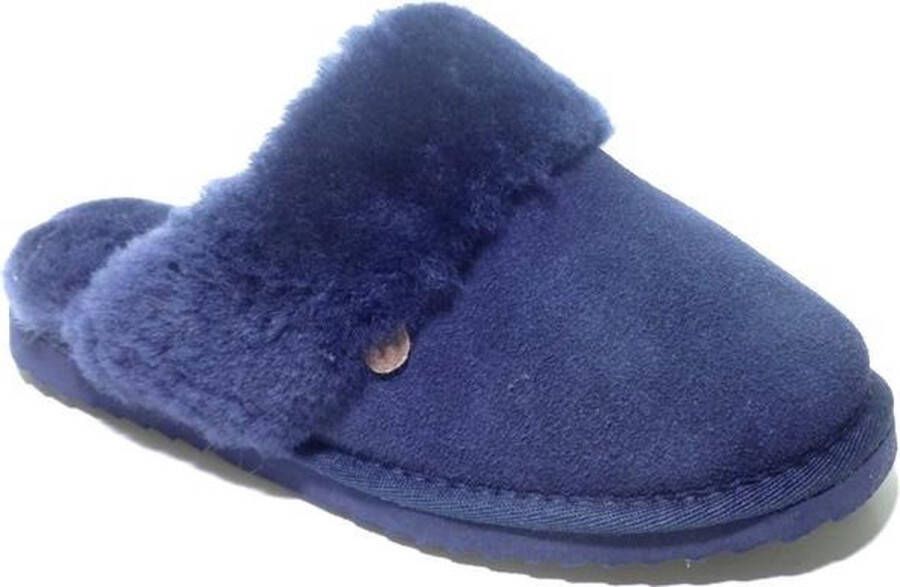 Warmbat Flurry Women Suede Dames Sloffen Donkerblauw