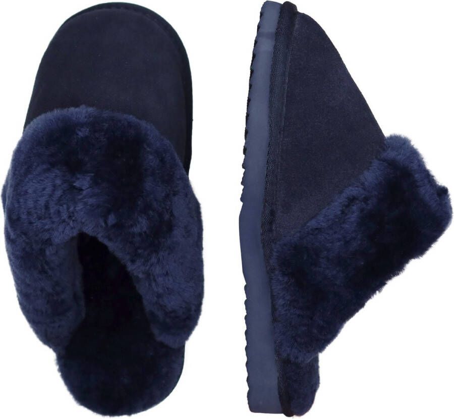 Warmbat Flurry Women Suede Dames Sloffen Donkerblauw