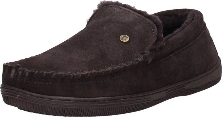 Warmbat Grizzly Heren Sloffen Donkerbruin