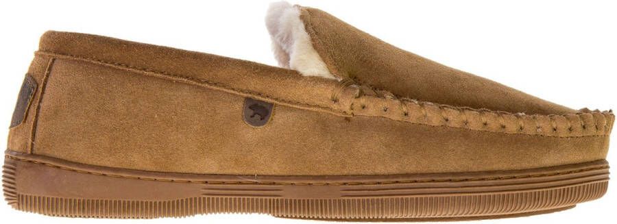 Warmbat Grizzly Mannen Sloffen Cognac