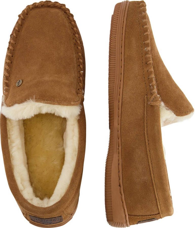 Warmbat Grizzly Mannen Sloffen Cognac
