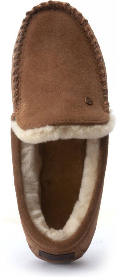 Warmbat Grizzly Suede Heren Sloffen Cognac
