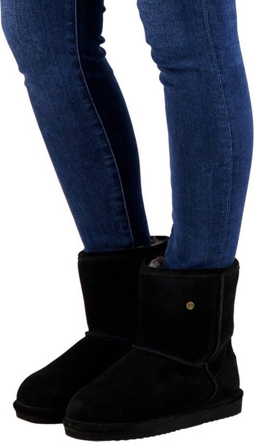 Warmbat Kangaroo Women Suede Zwarte Laarzen