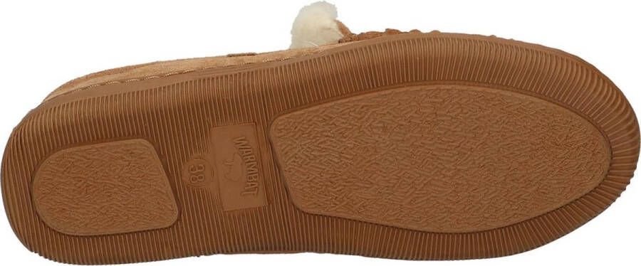 Warmbat Koala Women Suede Dames Sloffen Cognac