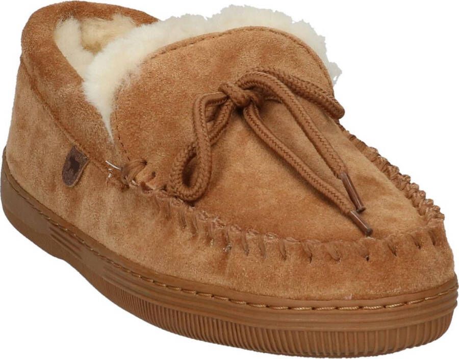 Warmbat Koala Women Suede Dames Sloffen Cognac