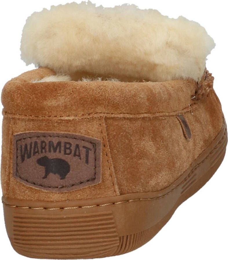 Warmbat Koala Women Suede Dames Sloffen Cognac