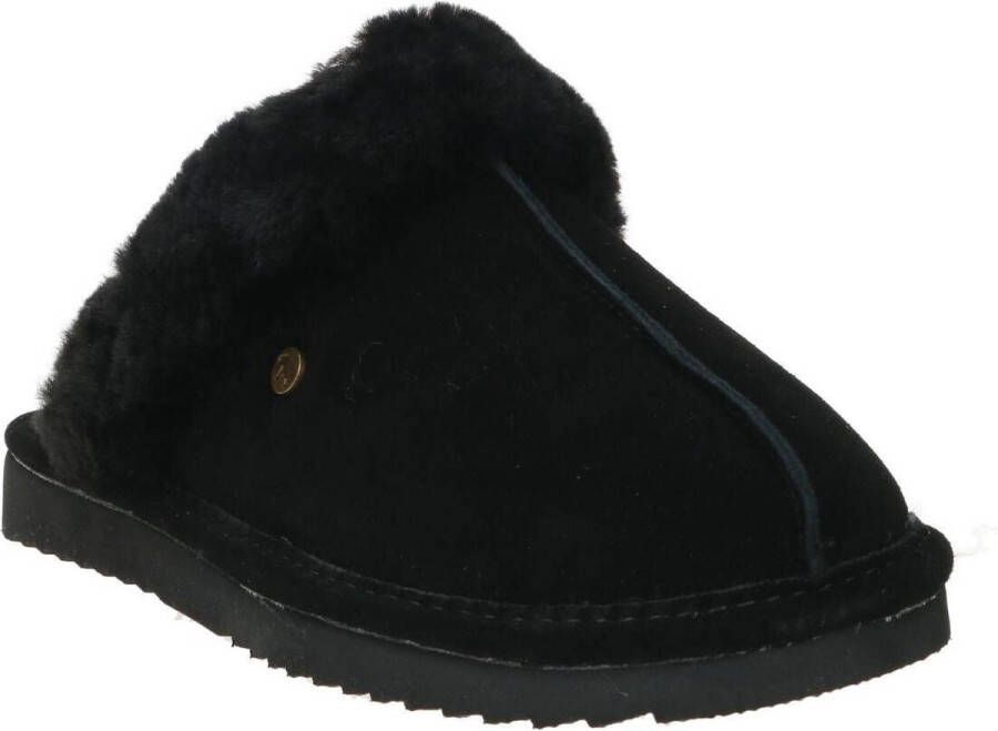 Warmbat Lismore Suede Dames Pantoffels Black