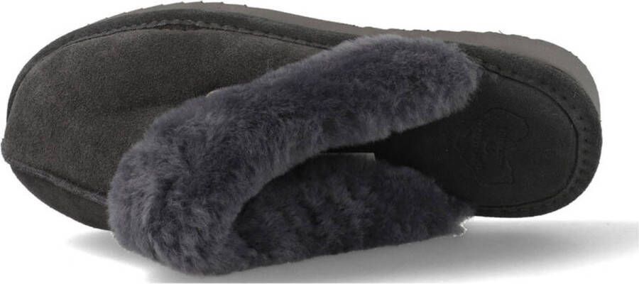 Warmbat Lismore Suede Dames Pantoffels Dark grey