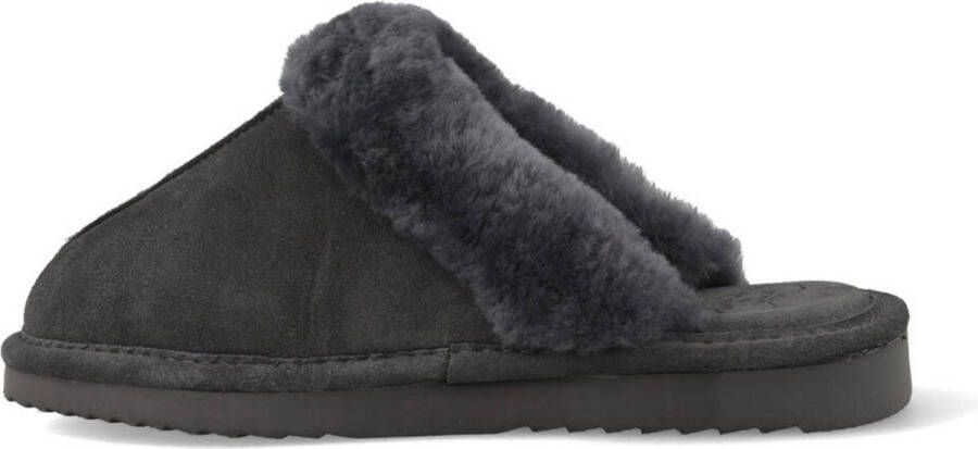 Warmbat Lismore Suede Dames Pantoffels Dark grey