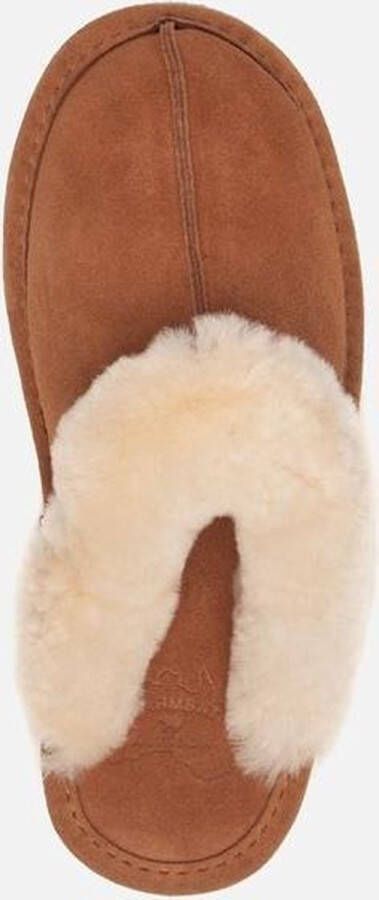 Warmbat Lismore Suede Dames Sloffen Bruin