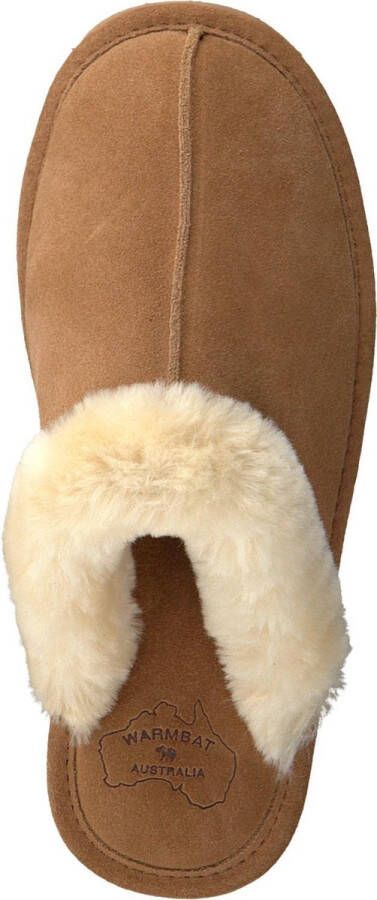 Warmbat Lismore Suede Dames Sloffen Bruin