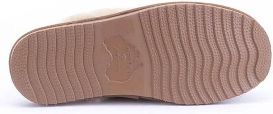 Warmbat Lismore Suede Dames Sloffen Bruin Wit