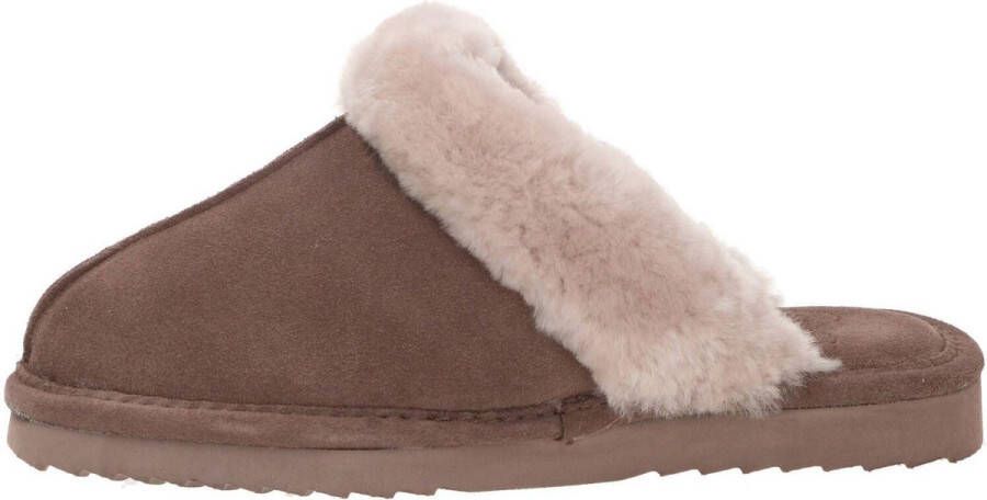 Warmbat Lismore Suede Dames Sloffen Cognac
