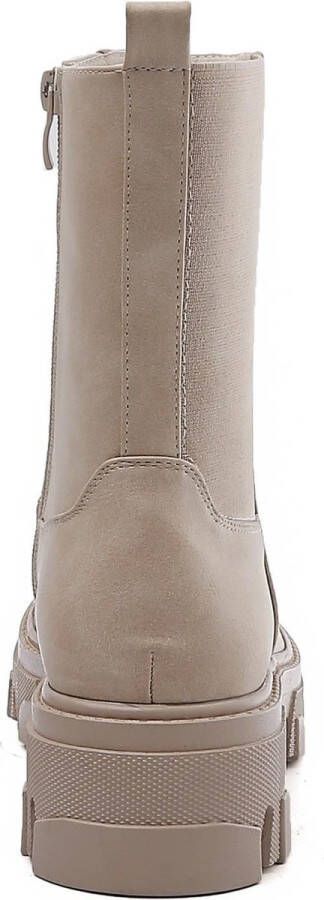 Weloveshoes Smile Favorites Dames Chelsea boots Beige Imitatieleer