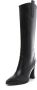Weloveshoes Smile Favorites Dames Laarzen met Hak Zwart Imitatieleer - Thumbnail 2