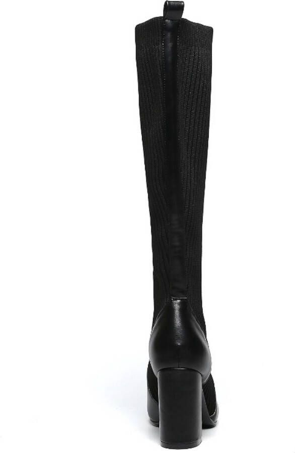 Weloveshoes Smile Favorites Dames Laarzen met Hak Zwart Imitatieleer