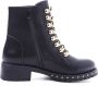 Weloveshoes SmileFavorites Biker boots met Hak Zwart Imitatieleer - Thumbnail 2