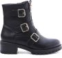 Weloveshoes SmileFavorites® Biker boots met Hak Imitatieleer Zwart - Thumbnail 3