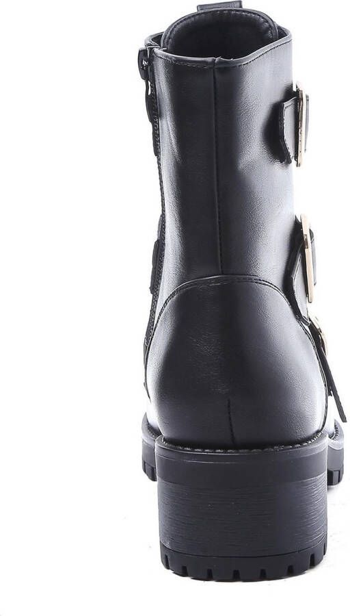 Weloveshoes SmileFavorites Biker boots Imitatieleer Zwart