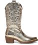 Weloveshoes Smile Favorites Dames Cowboylaarzen met Hak Goud Imitatieleer - Thumbnail 4