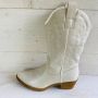 Goedkopeschoenen.com Smile Favorites Dames Cowboylaarzen met Hak Beige Imitatieleer - Thumbnail 5