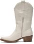 Weloveshoes Cyber Monday Deal Dames Cowboylaarzen met Hak Imitatieleer Beige - Thumbnail 3