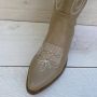 Weloveshoes Black Friday Deal Dames Cowboylaarzen met Hak Imitatieleer Taupe Khaki - Thumbnail 7