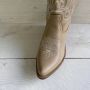 Weloveshoes Cyber Monday Deal Dames Cowboylaarzen met Hak Imitatieleer Taupe Khaki - Thumbnail 5