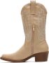 Weloveshoes Cyber Monday Deal Dames Cowboylaarzen met Hak Imitatieleer Taupe Khaki - Thumbnail 7