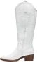 Weloveshoes Cyber Monday Deal Dames Cowboylaarzen met Hak Imitatieleer Wit - Thumbnail 3