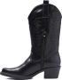 Weloveshoes Black Friday Deal Dames Cowboylaarzen met Hak Imitatieleer Zwart - Thumbnail 6