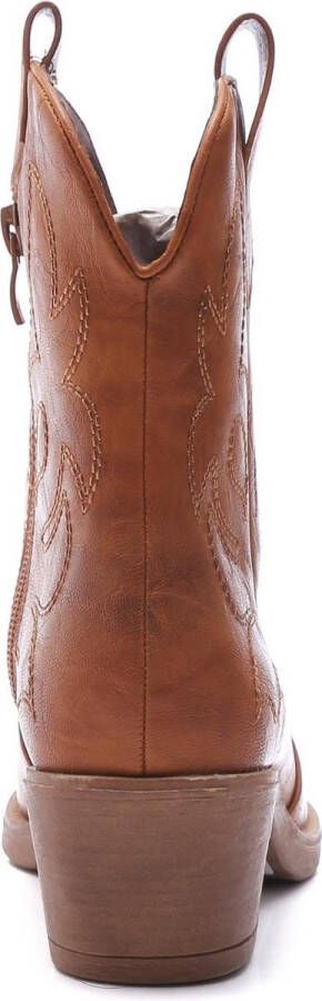 Weloveshoes Cyber Monday Deal Dames Cowboylaarzen met Hak Kort Imitatieleer Camel - Foto 3