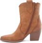 Weloveshoes Black Friday Deal Dames Cowboylaarzen met Hak Kort Imitatieleer Camel - Thumbnail 2
