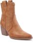 Weloveshoes Black Friday Deal Dames Cowboylaarzen met Hak Kort Imitatieleer Camel - Thumbnail 3
