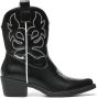 Weloveshoes Black Friday Deal Dames Cowboylaarzen met Hak Kort Imitatieleer Zwart - Thumbnail 2