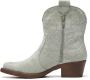 Weloveshoes Cyber Monday Deal Dames Cowboylaarzen met Hak Kort Suedine Groen - Thumbnail 3