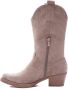 Weloveshoes Black Friday Deal Dames Cowboylaarzen met Hak Suedine Taupe Khaki - Thumbnail 2