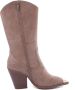Weloveshoes Black Friday Deal Dames Cowboylaarzen Western Suedine Taupe Nude - Thumbnail 3