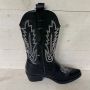 Weloveshoes SmileFavorites® Dames Cowboylaarzen met Hak Imitatieleer Zwart - Thumbnail 2