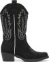 Goedkopeschoenen.com Smile Favorites Dames Cowboylaarzen met Hak Zwart Suedine - Thumbnail 11