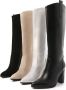 Weloveshoes Smile Favorites Dames Laarzen met Hak Zwart Suedine - Thumbnail 3