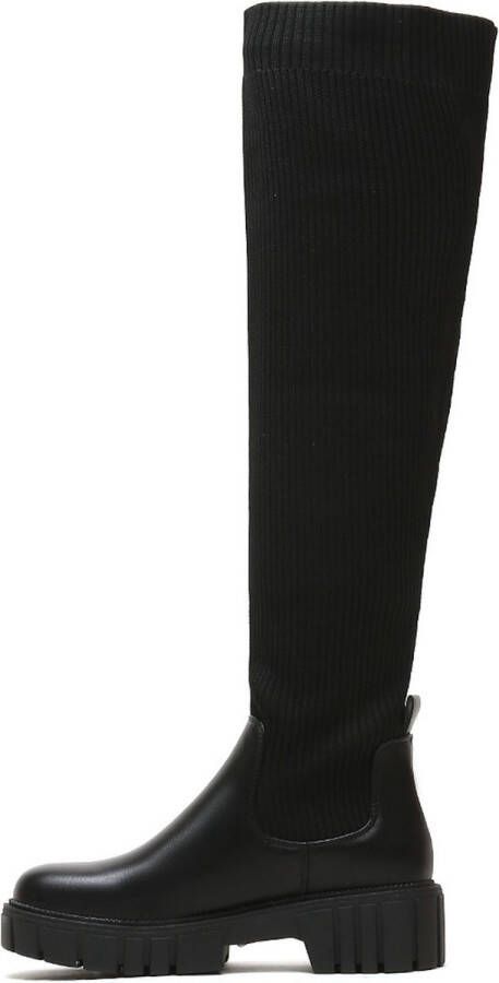 Weloveshoes SmileFavorites Dames Laarzen Zwart Stof