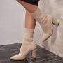 Weloveshoes Smile Favorites Dames Pumps Slingbacks Beige Stof - Thumbnail 2
