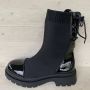 Weloveshoes Black Friday Deal Sock boots Western Stof Zwart - Thumbnail 6