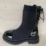 Goedkopeschoenen.com Smile Favorites Dames Sock boots Zwart Stof - Thumbnail 6