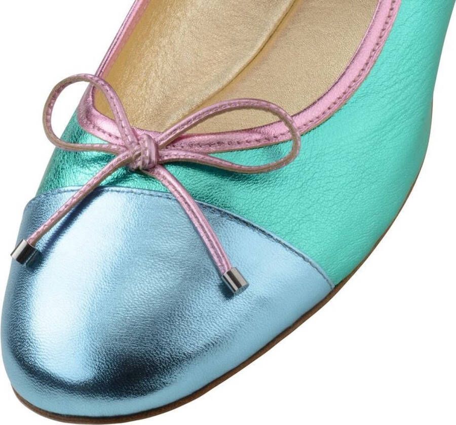 Werner Kern Dames Ballerina's Kleurrijk – Unieke Ballerina Schoenen – Turquoise en Roze – Nappaleer – Pina – 5 - Foto 2