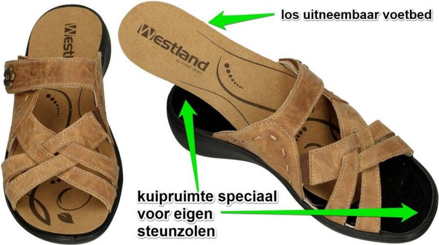 Westland -Dames bruin slippers & muiltjes - Foto 2
